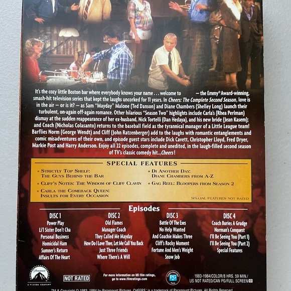 Cheers TV Shows DVDs Set Complete Seasons 1-3 Third Season Set NEW SEALED - Picture 2 of 10